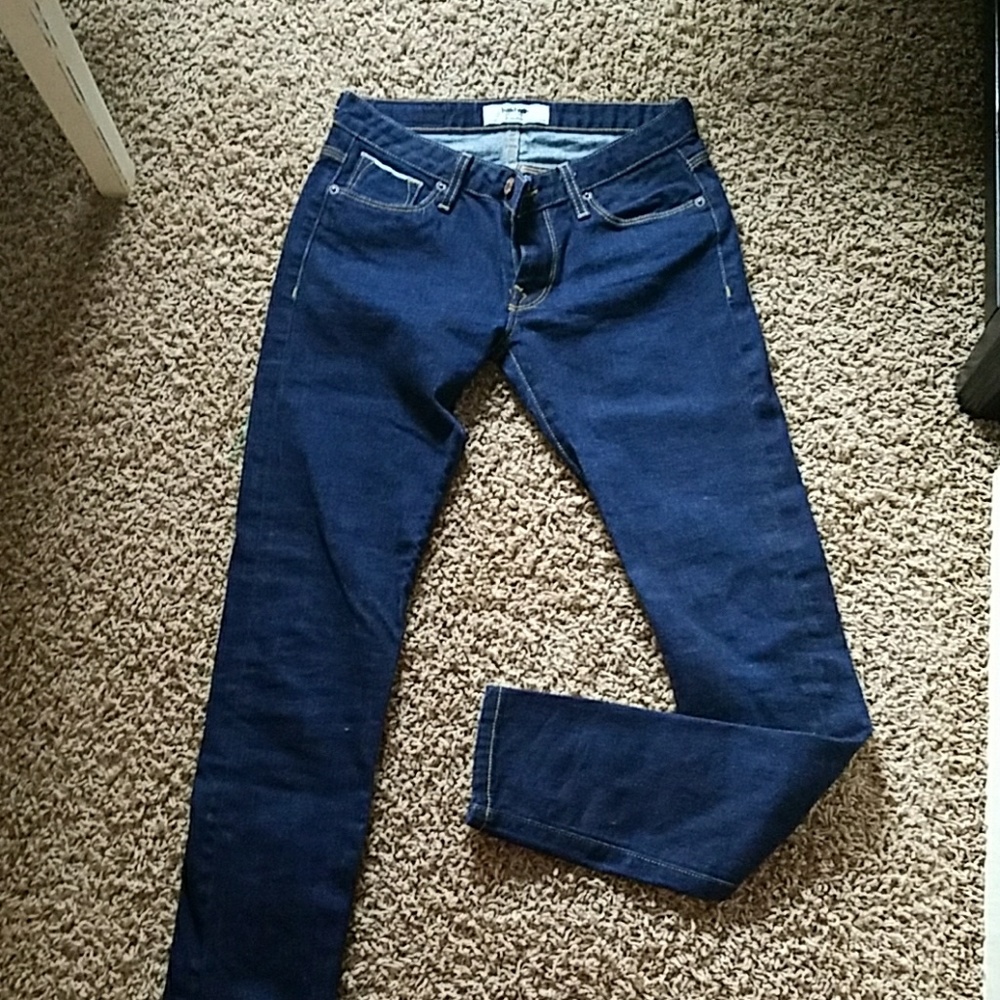 Baldwin dark blue wash skinny jean, like new.